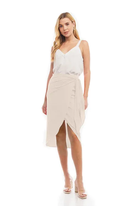 WAIST WRAP MIDI SKIRT